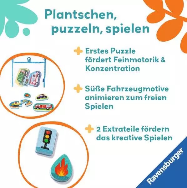 Play+Mein erstes Bade-Puzzle: Fahrzeuge 12-teiliges Set zzgl. Netztasche 