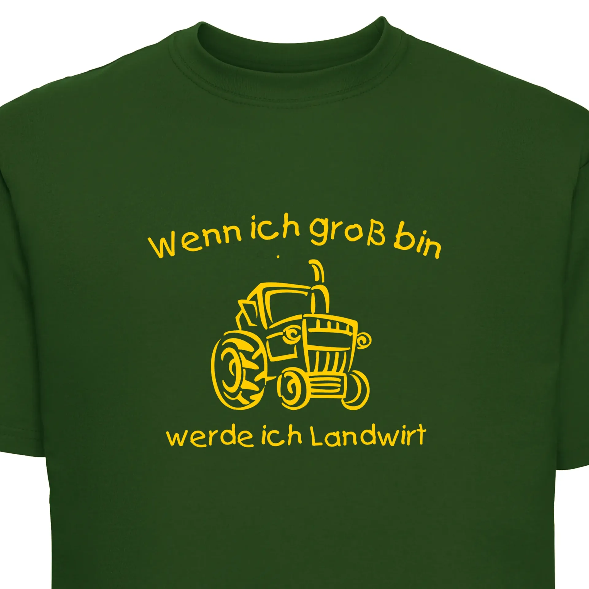 Kinder T-Shirt „Wenn ich groß bin werde ich Landwirt“ (grün)