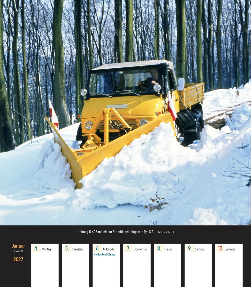 Unimog & MB trac Wochenkalender 2027