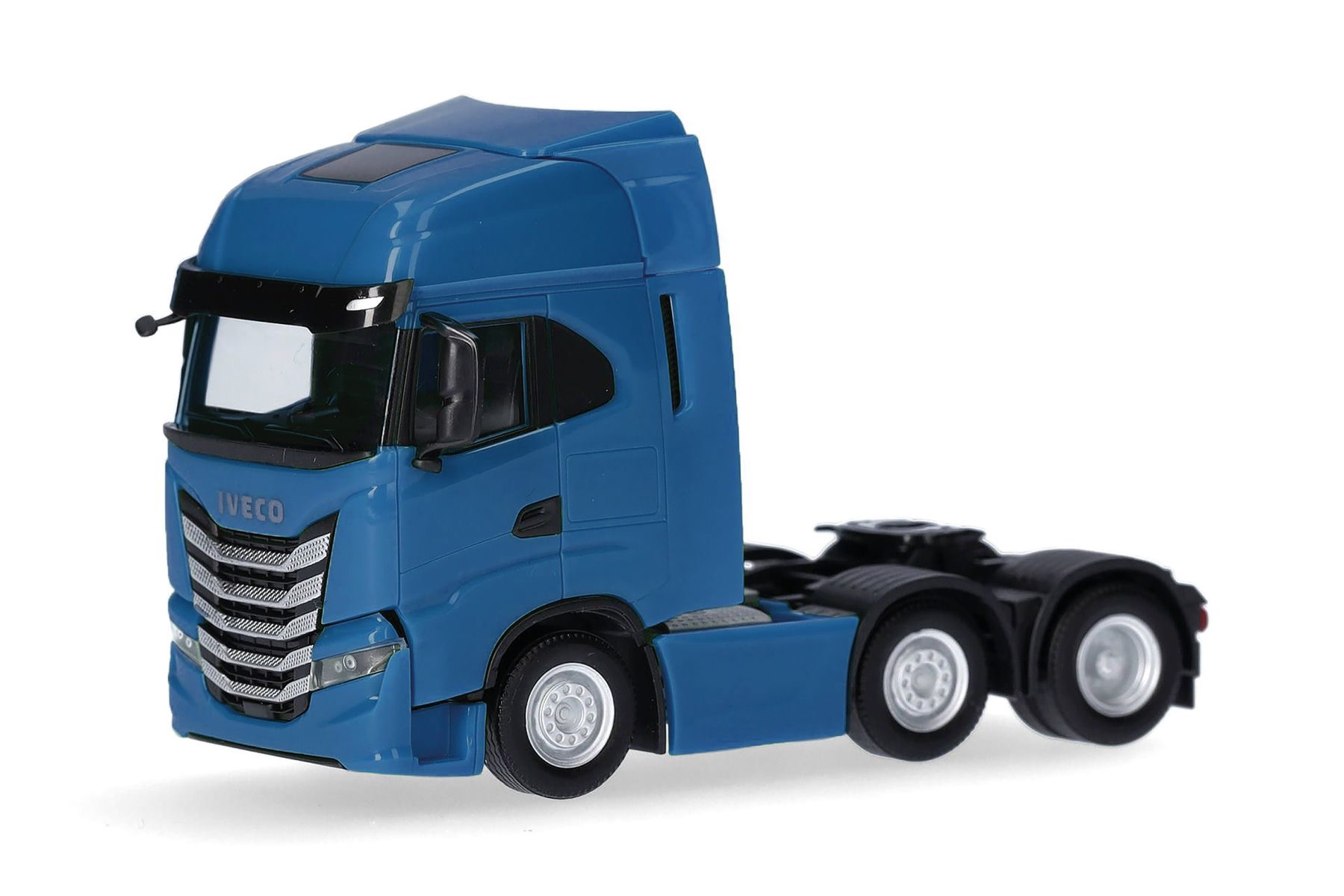 Iveco S-Way Zugmaschine 3achs 6x2 - verkehrsblau Modell von Herpa 1:87