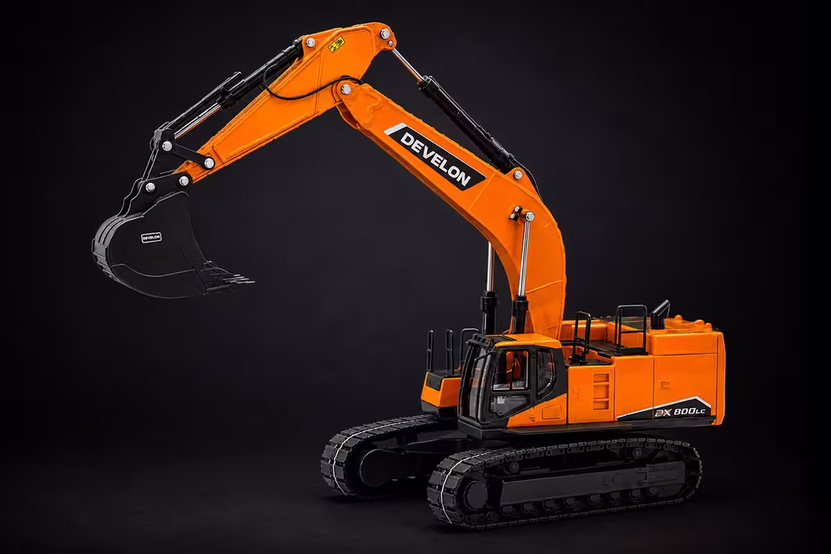 MA77007-1 Artikelname: Develon DX800LC Originalhersteller: Develon von Imc Models im Maßstab: 1:50 Hersteller-Nr: 16-1042