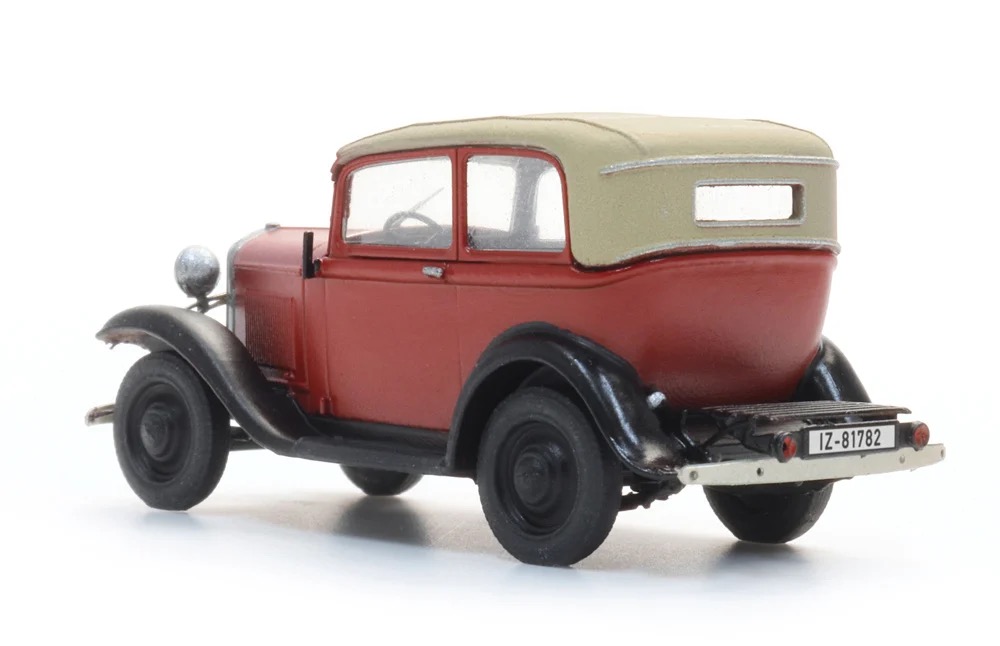 Opel 1.2L Dach geschlossen rot Modell von Artitec 1:87