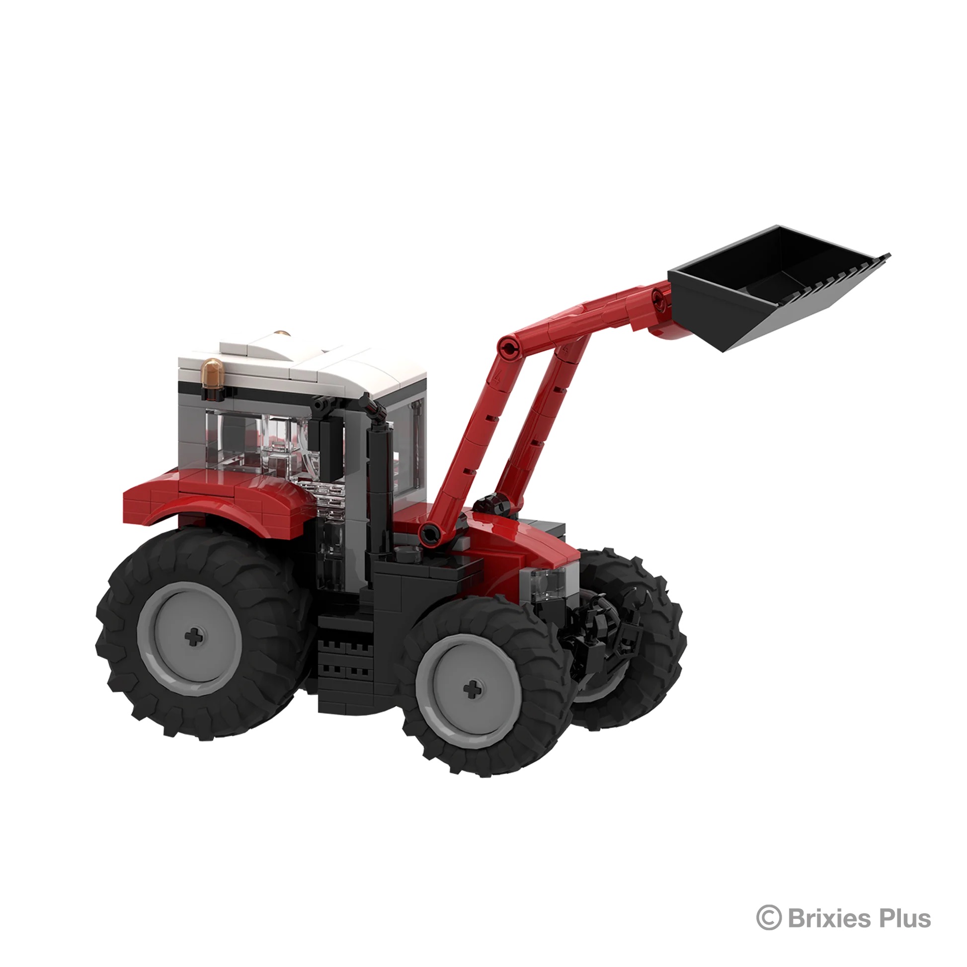 BRIXIES Plus Massey Ferguson 5S mit Frontlader Modell von Brixies Plus 1:32