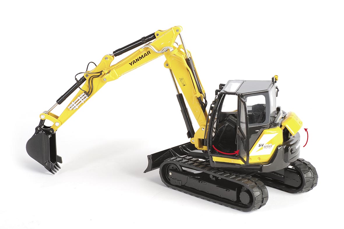 Yanmar SV100-2 PB Kompaktbagger Modell von ROS 1:32
