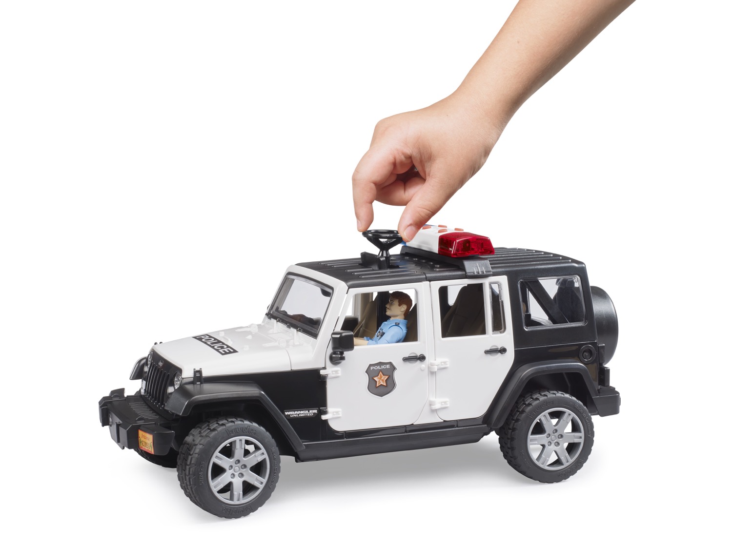 Jeep Wrangler Unlimited Rubicon Polizei Fahrzeug mit Polizist und Ausstattung