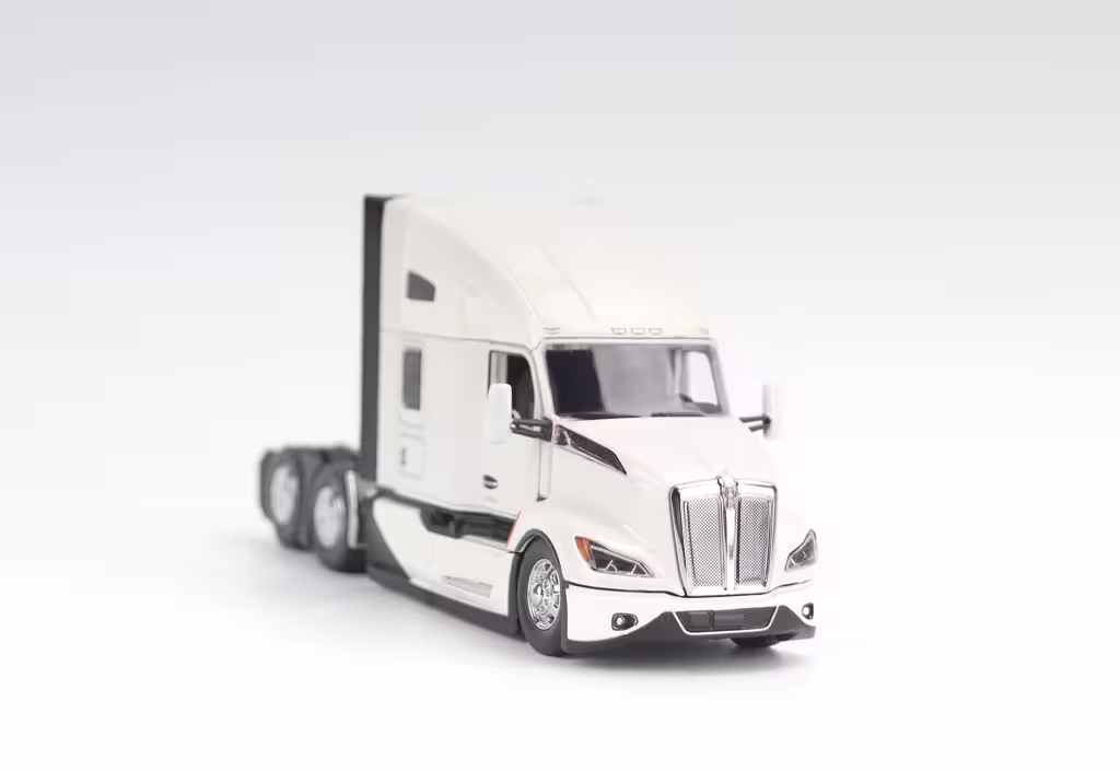 Kenworth T680 Next Gen 76 Tandem-Zugmaschine mit Hochdach und Schlafkabine wei-1