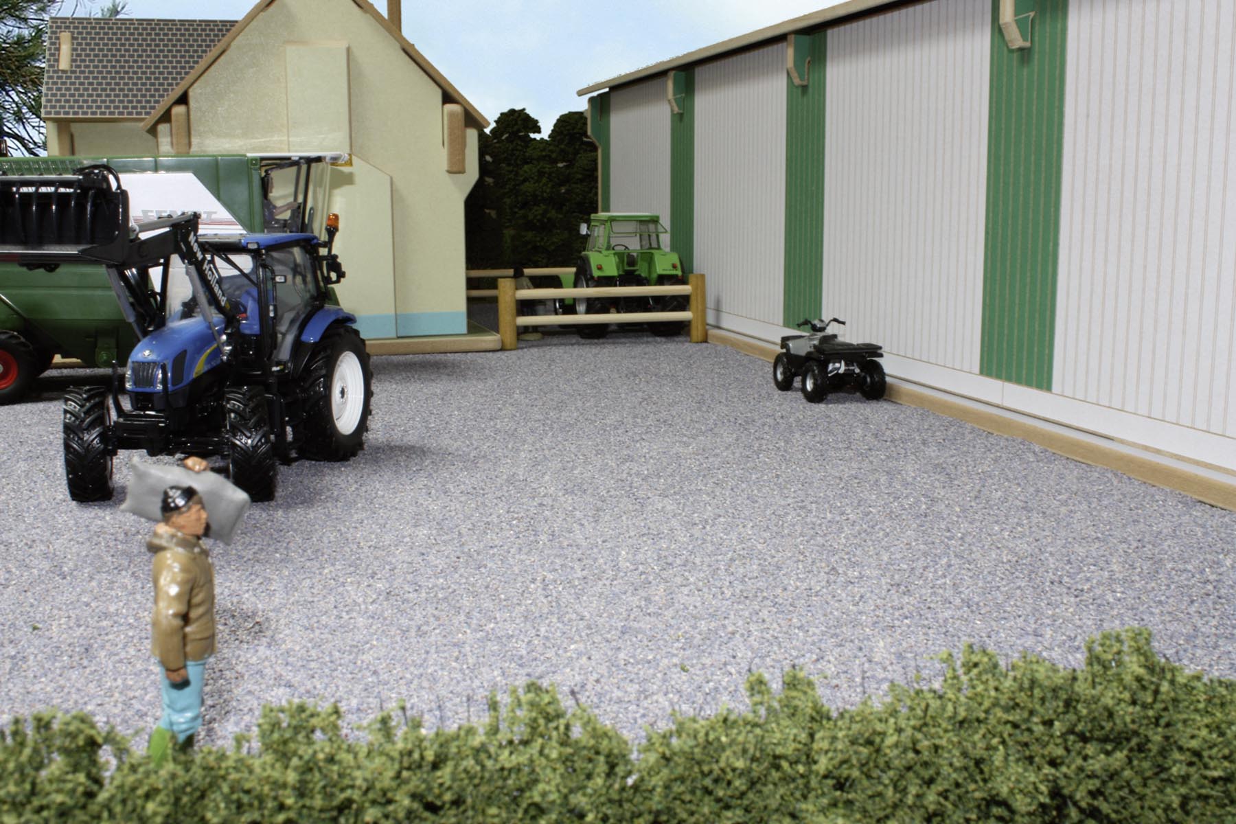 Schottermatte hellgrau 122 x 61 cm Modell von Brushwood Toys 1:32