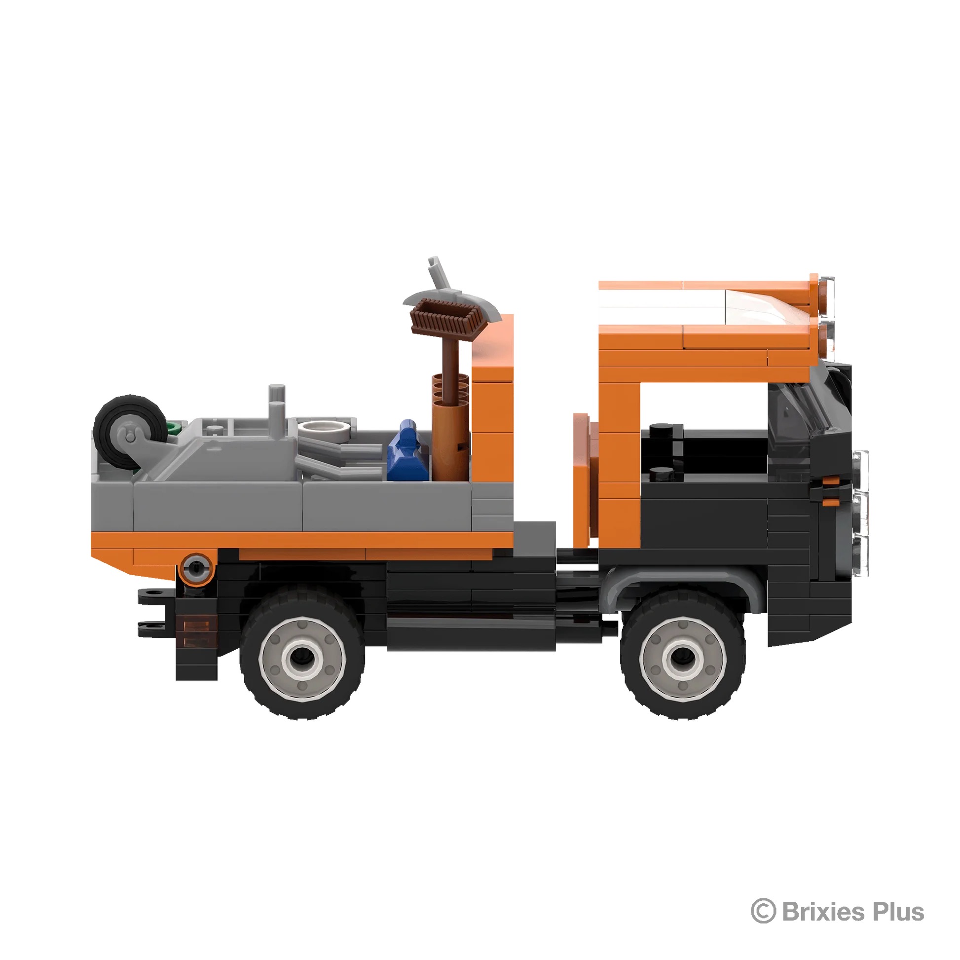 BRIXIES Plus Linder Uni Trac Kommunal orange Modell von Brixies Plus 1:32