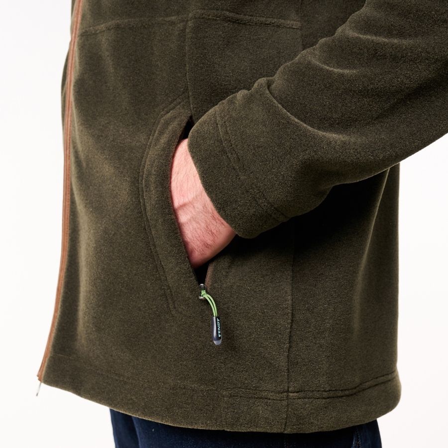 Fendt Herren-Fleecejacke – Loden-Grün