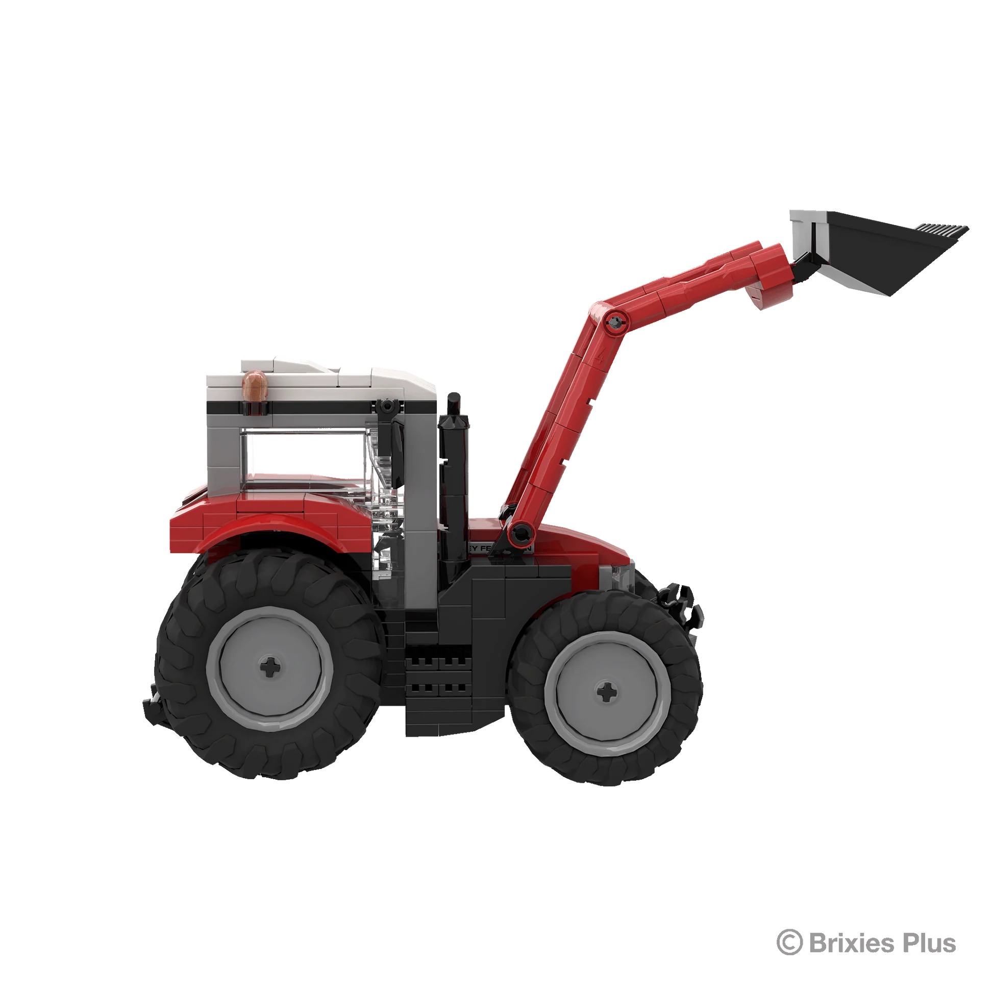 BRIXIES Plus Massey Ferguson 5S mit Frontlader Modell von Brixies Plus 1:32