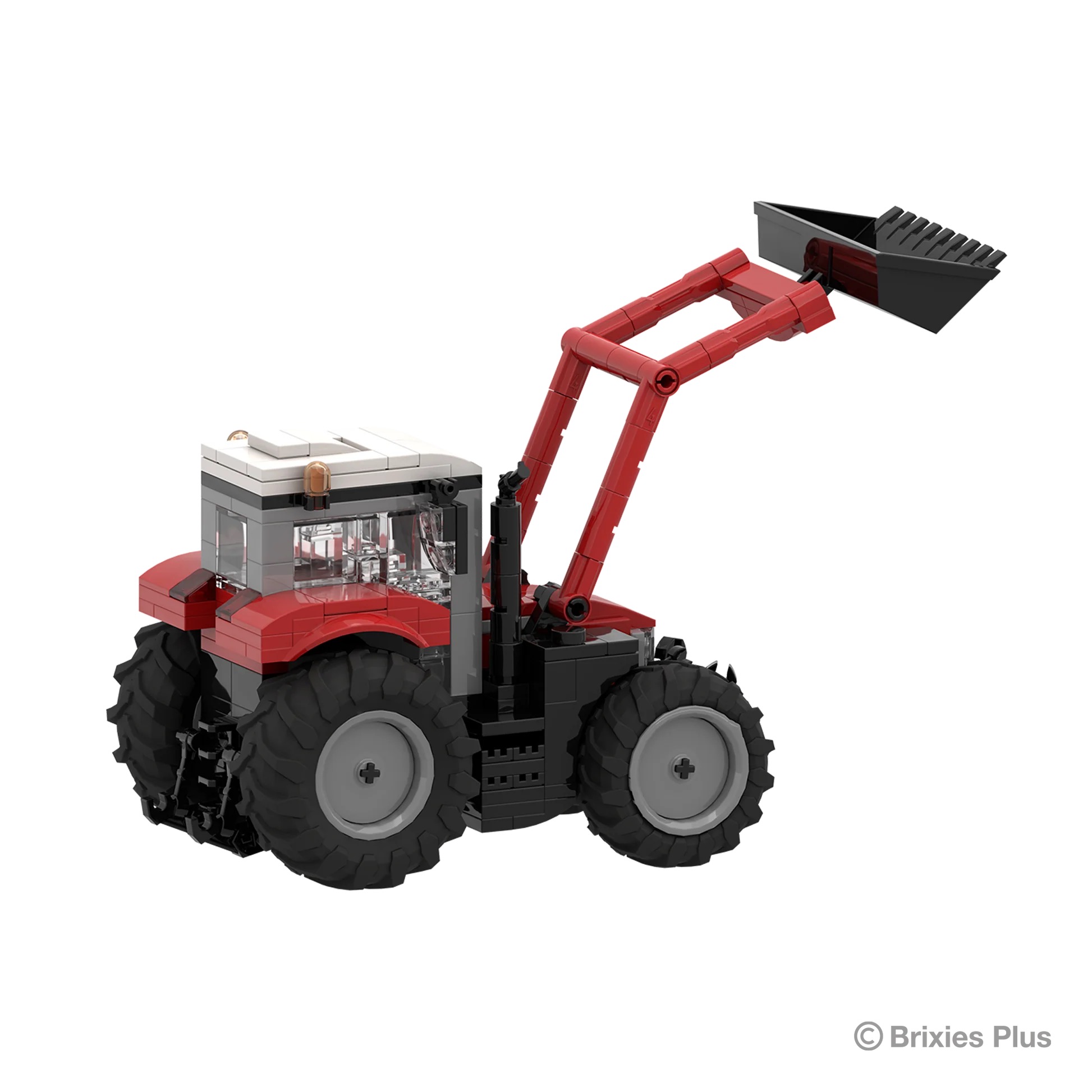 BRIXIES Plus Massey Ferguson 5S mit Frontlader Modell von Brixies Plus 1:32