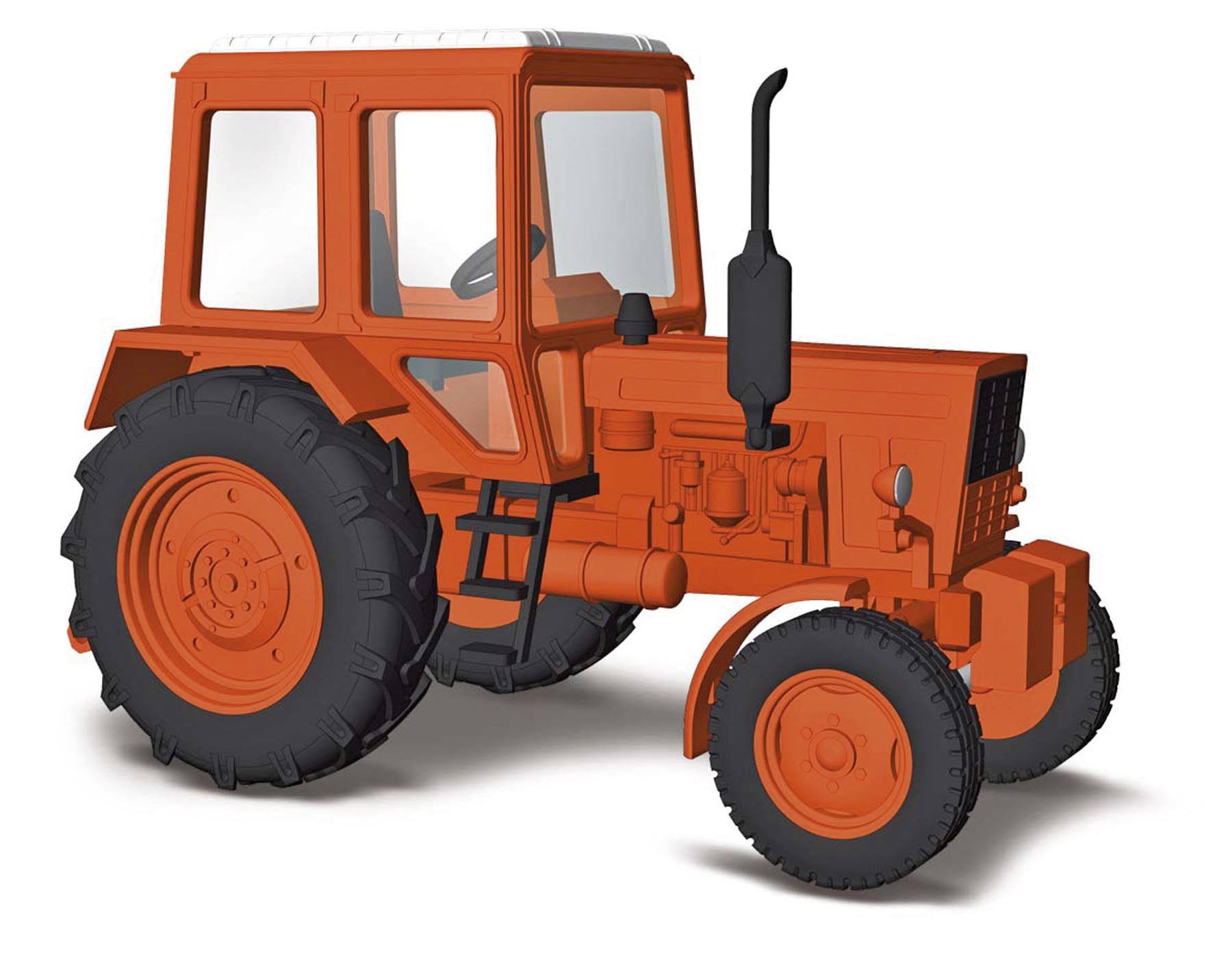 Belarus MTS 80 (Bj. 1983) rotorange Modell von Busch 1:87