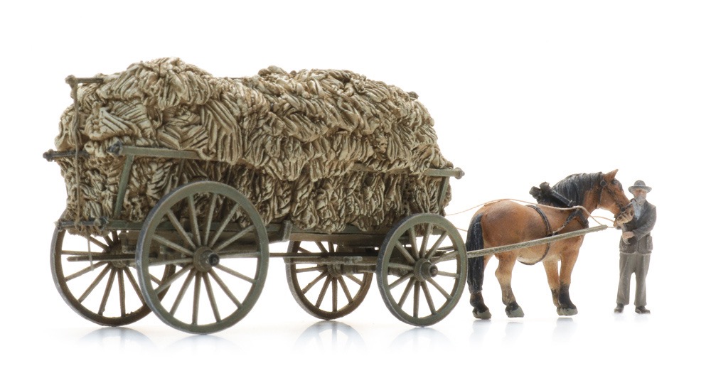 Leiterwagen Heuernte + Figur Modell von Artitec 1:87