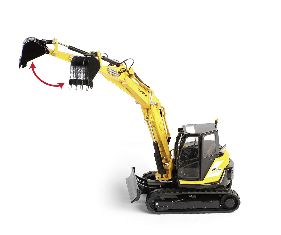 Yanmar SV100-2 PB Kompaktbagger Modell von ROS 1:32