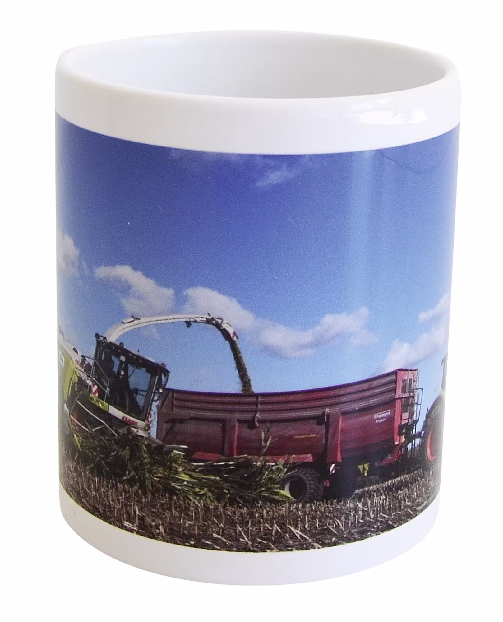 Becher mit Claas Jaguar und Anhänger eilbote-onlineshop - Agrarfox