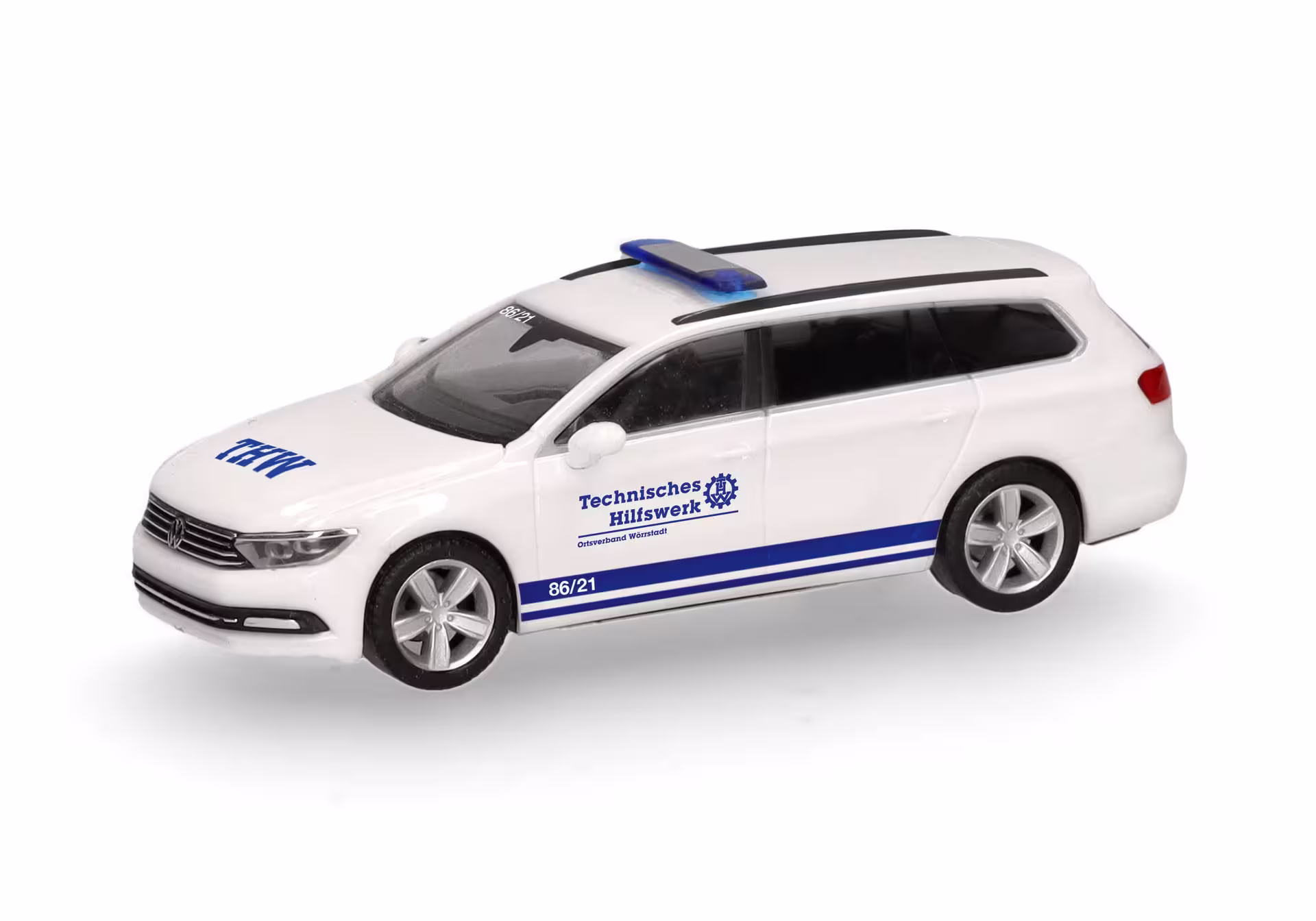 VW Passat Variant THW Wörrstadt weiß Modell von herpa 1:87 eilbote-onlineshop - Agrarfox