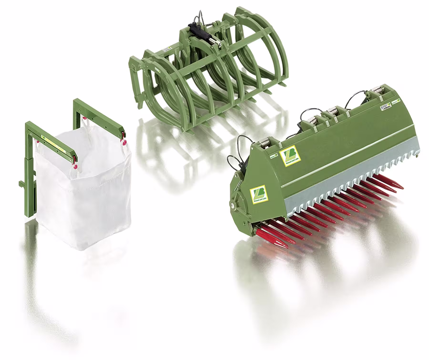 Frontladewerkzeuge Set B - Bressel & Lade grün Modell von WIKING 1:32 eilbote-onlineshop - Agrarfox