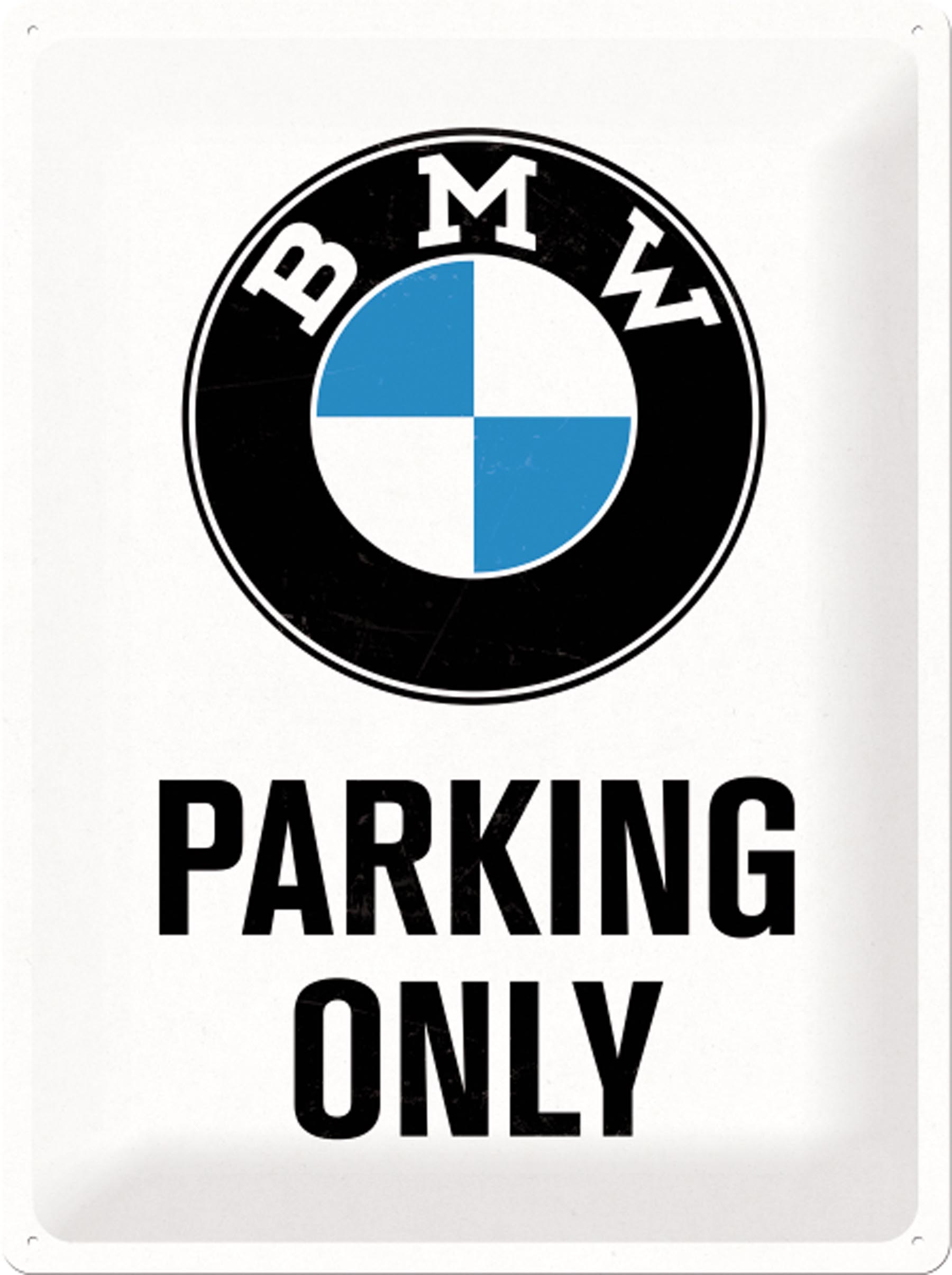 Blechschild „BMW Parking Only“ 30 x 40 cm