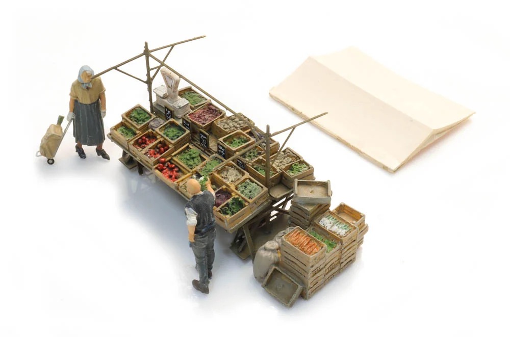 Marktstand mit Gemüse Modell von Artitec 1:87