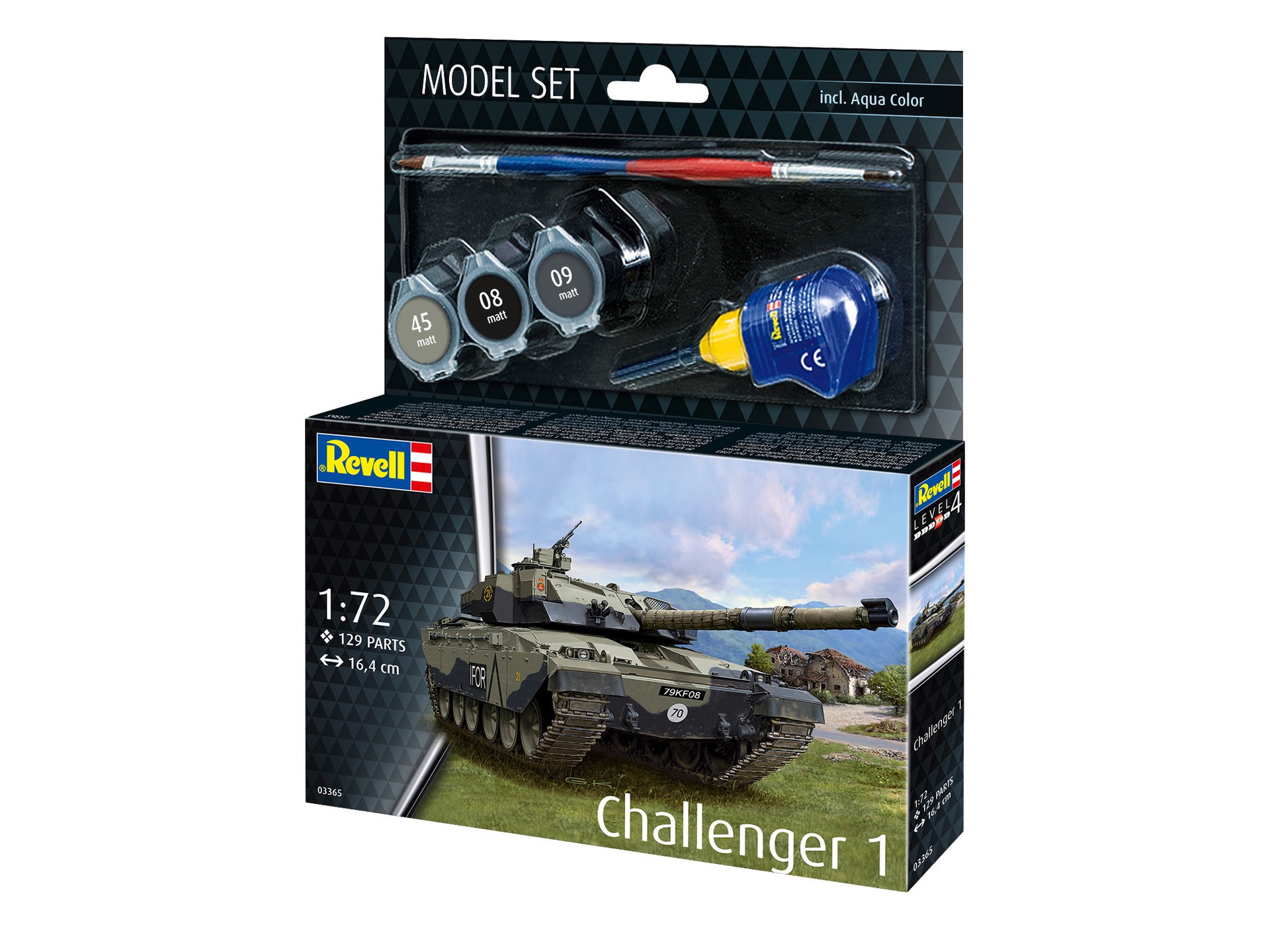 Britischer Panzer Challenger 1 (Bausatz) Modell von Revell 1:72