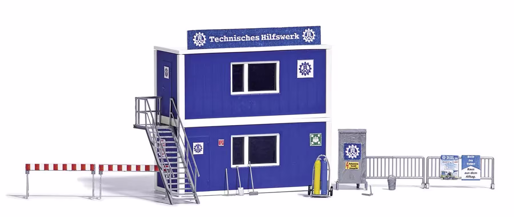 Zwei THW Container Modell von Busch 1:87 eilbote-onlineshop - Agrarfox
