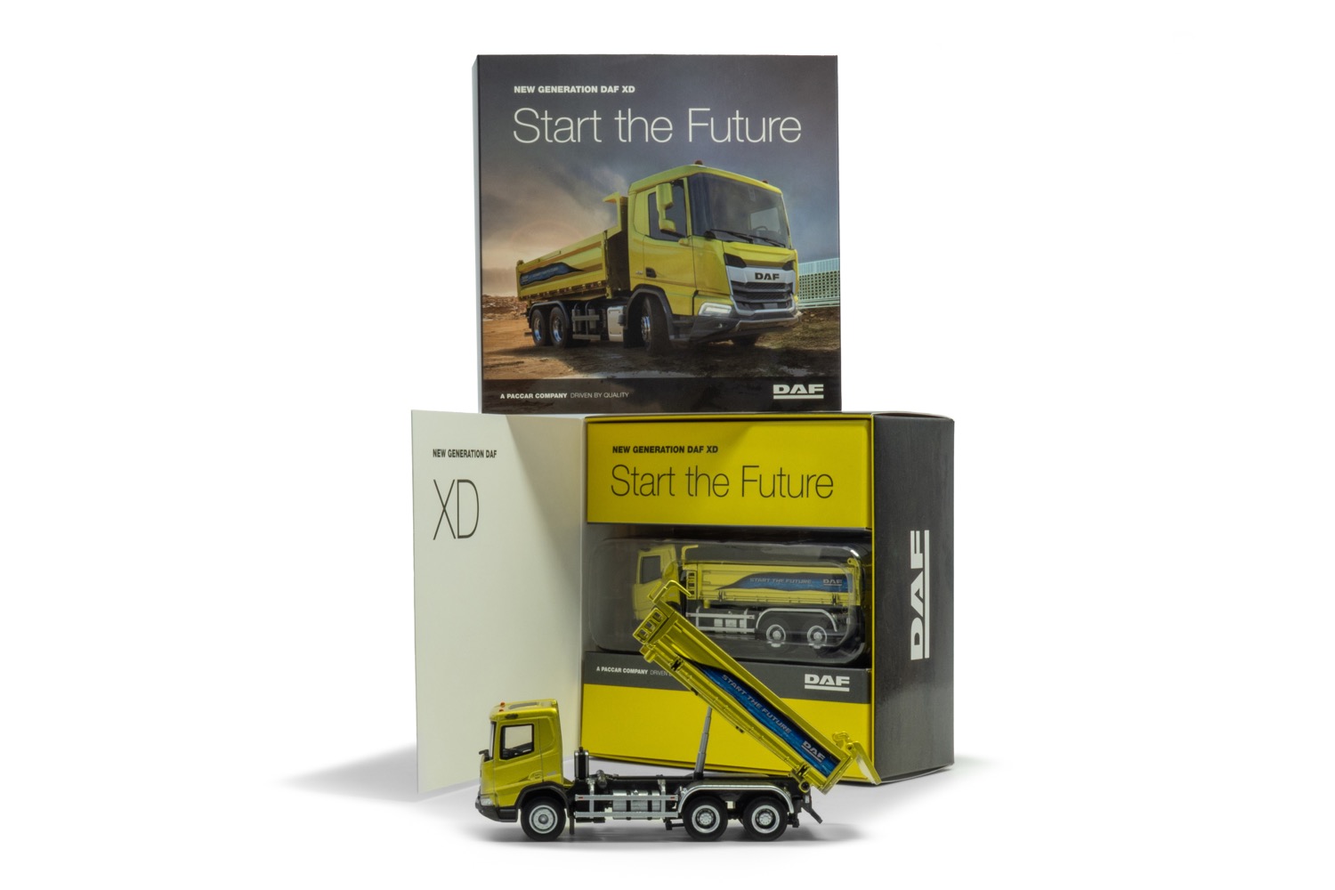 DAF XD Kipper Tuscan Yellow  Modell von Hop 1:87