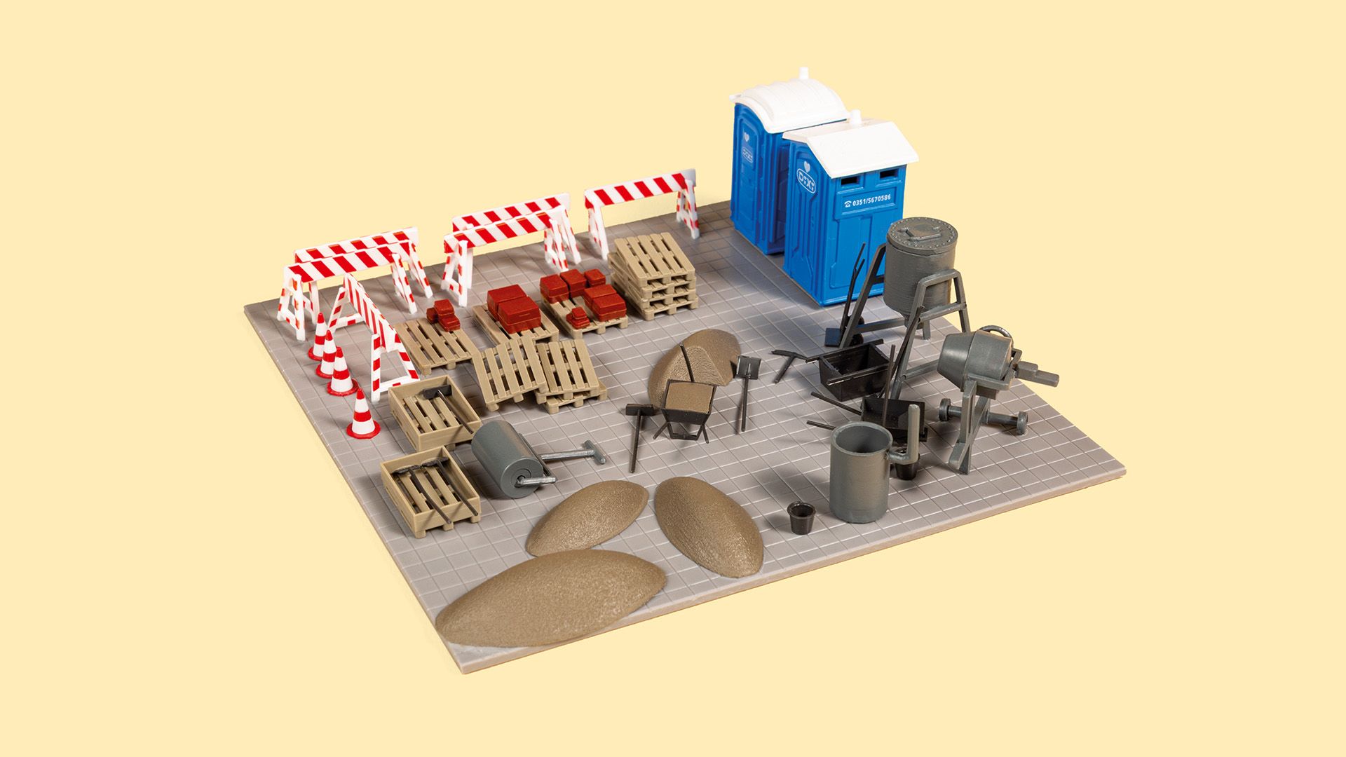 Baustellen-Set Modell von Auhagen 1:87