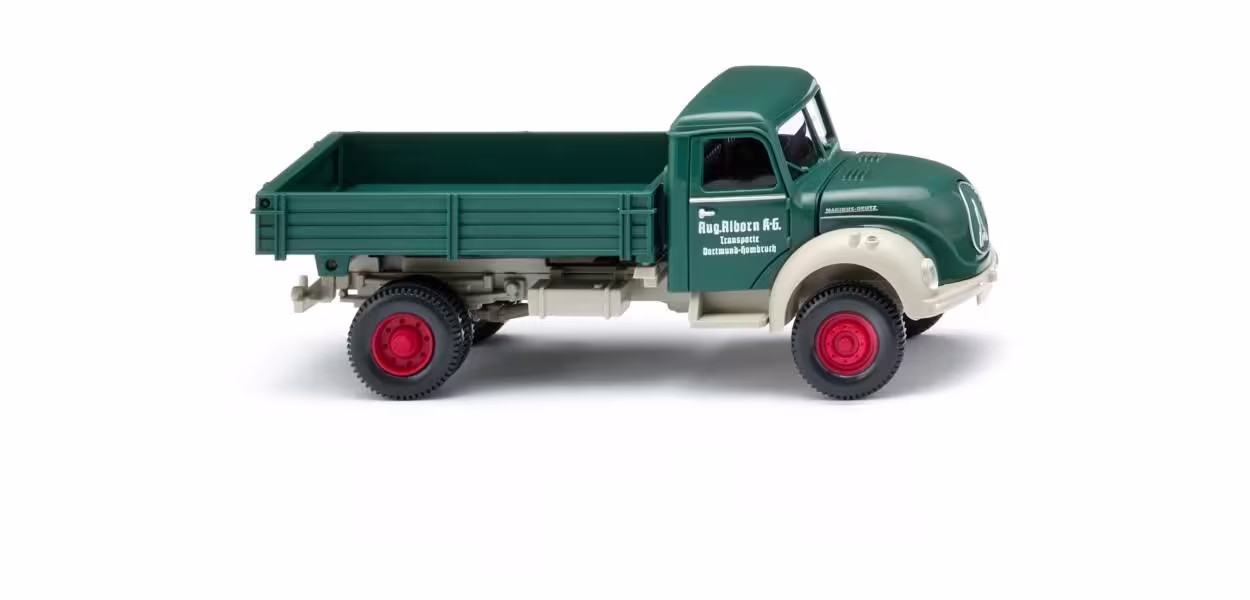 MA76109-1 Artikelname: Pritschenkipper (Magirus) "Aug. Alborn" Originalhersteller: Magirus von Wiking im Maßstab: 1:87 Hersteller-Nr: 042495