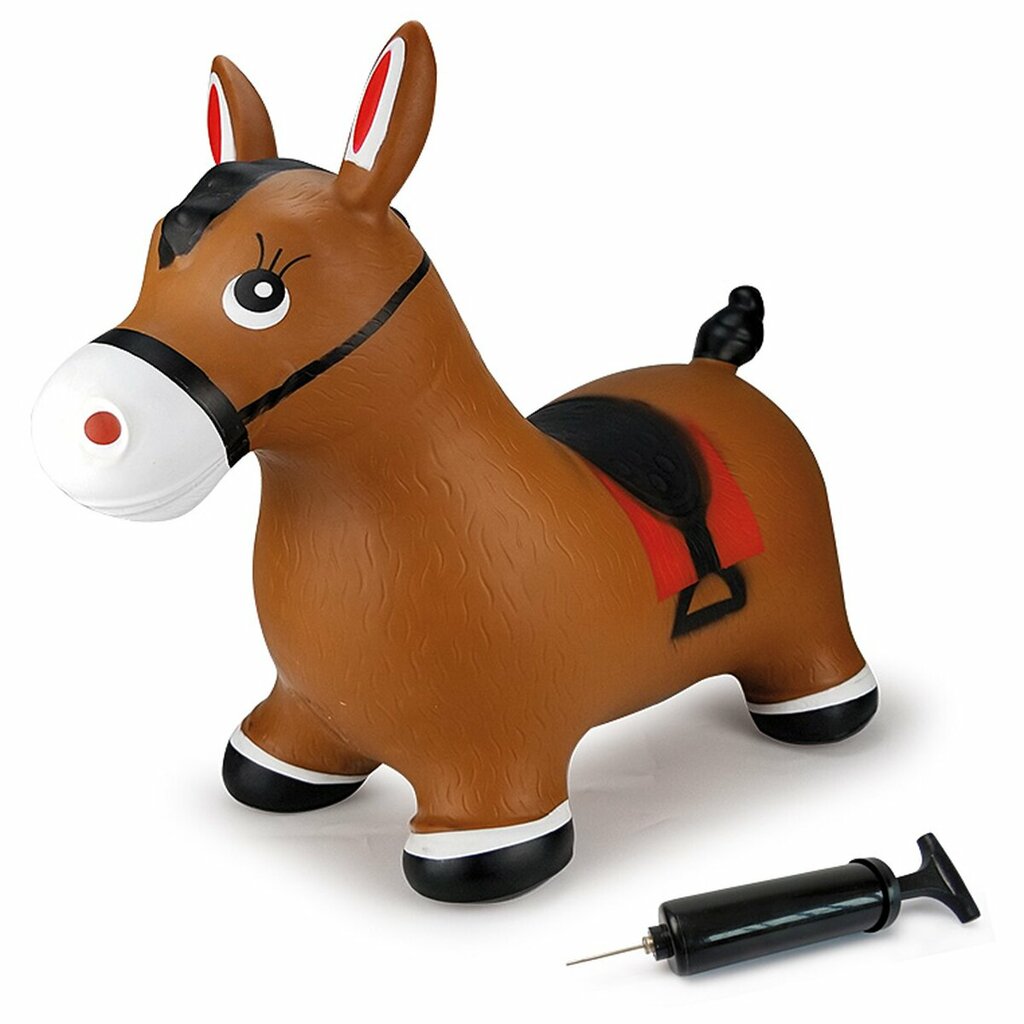 Pferd Hüpftier mit Pumpe braun