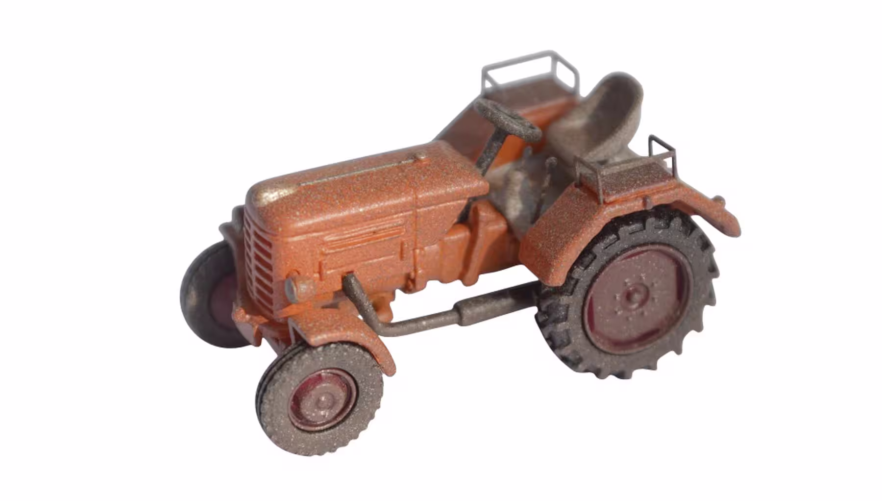 Borgward Traktor orange „gealtert“ Modell von NPE Modellbau 1:87 eilbote-onlineshop - Agrarfox