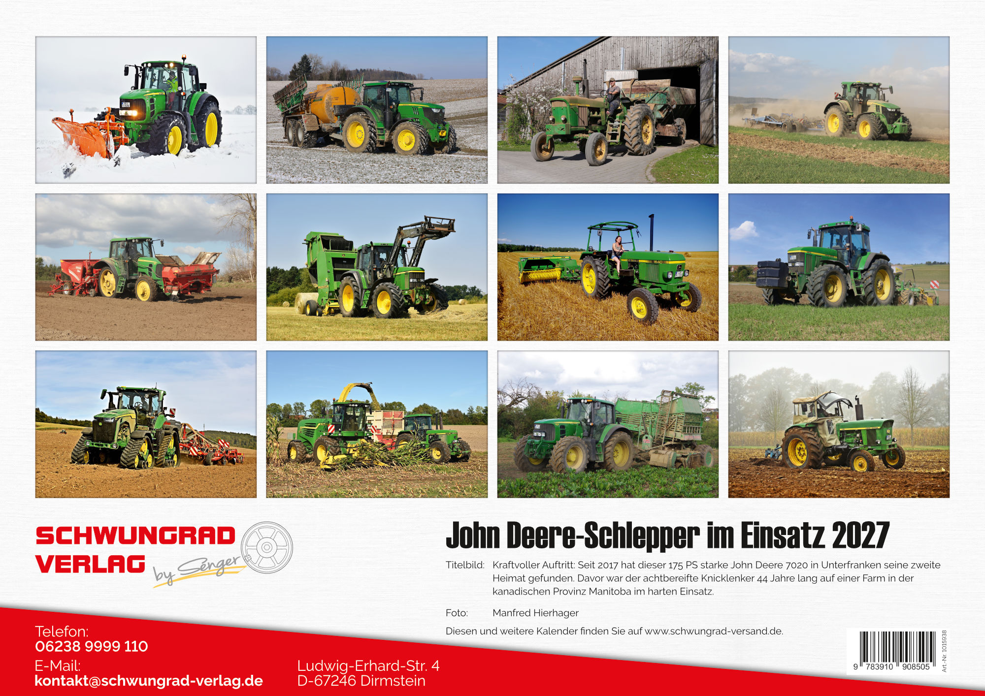 John Deere Monatskalender 2027