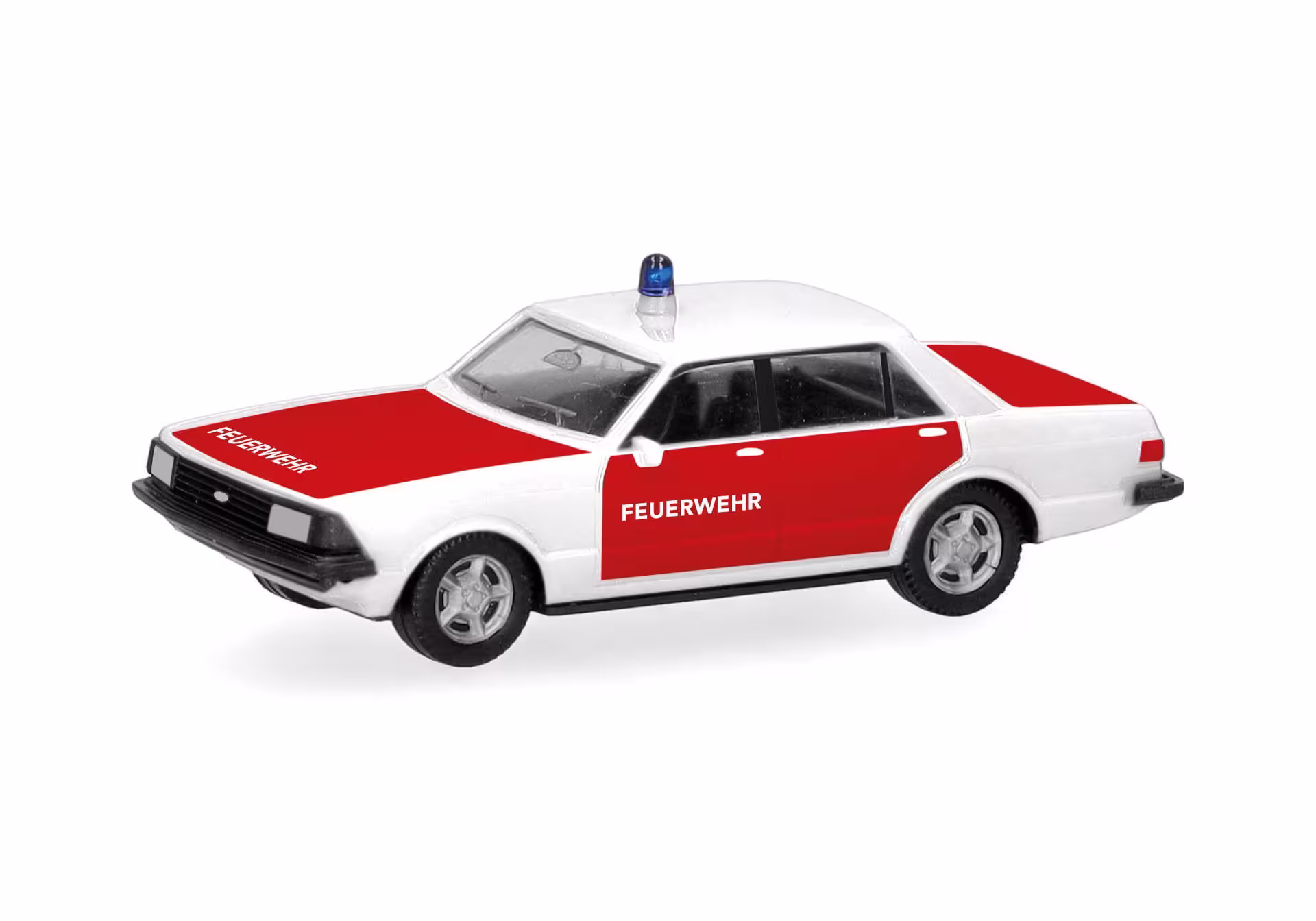 Ford Granada Feuerwehr rot weiß  Modell von  1:87 eilbote-onlineshop - Agrarfox