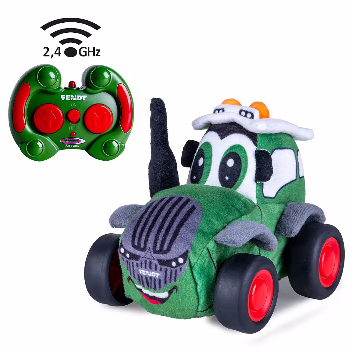 KA76145-1 Artikelname: Fendt RC Plüschtraktor 2,4GHz mit Sound Originalhersteller: Fendt von Jamara Hersteller-Nr: 410200