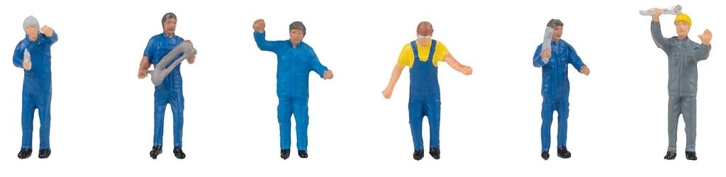 Industriemechaniker 6er Set Modell von Faller 1:87