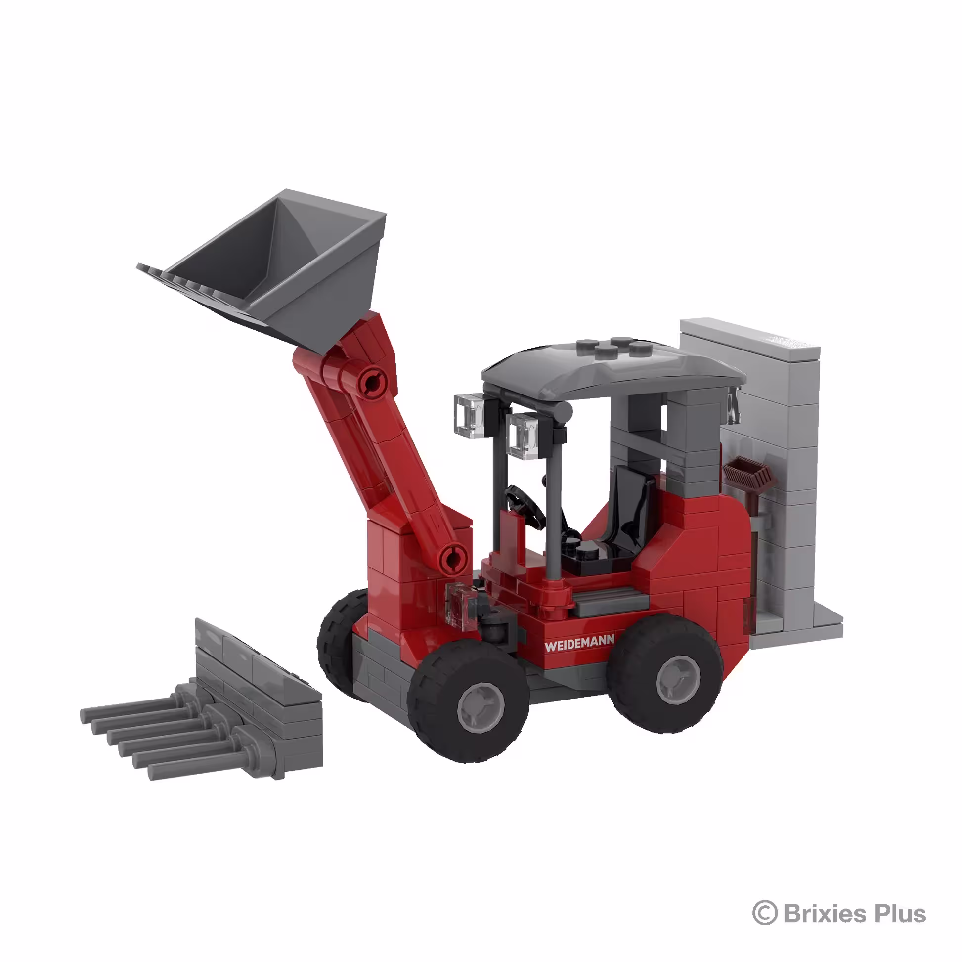 MA76689-1 Artikelname: BRIXIES Plus Weidemann 1190e mit Wallbox und Schaufel Originalhersteller: Weidemann von Brixies Plus im Maßstab: 1:32 Hersteller-Nr: 222.841