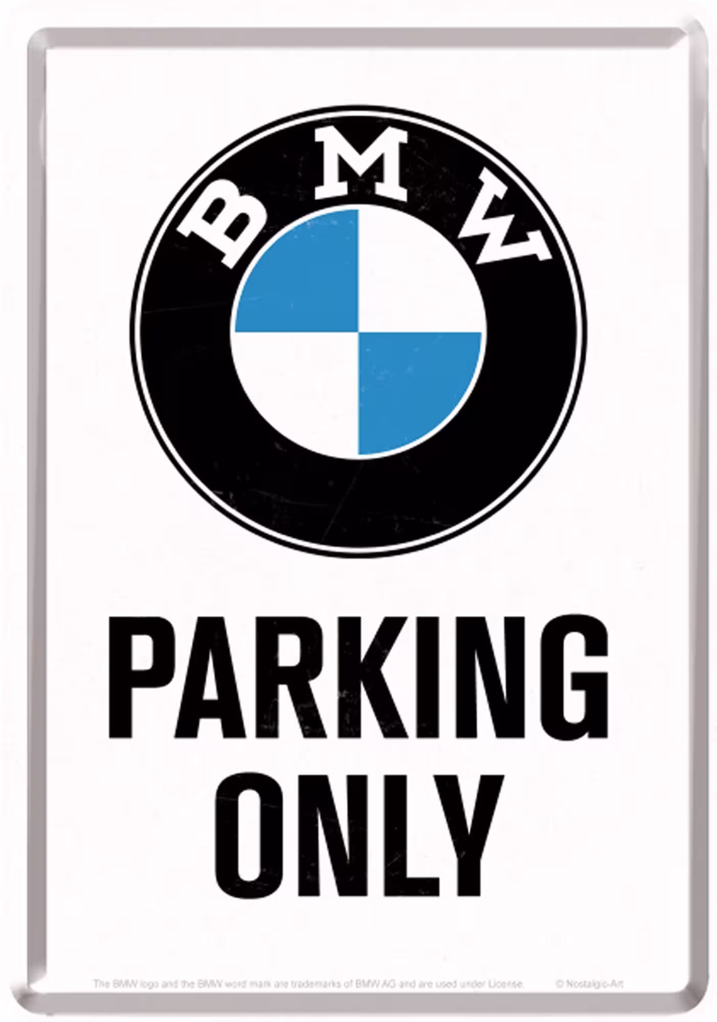 Blechpostkarte „BMW Parking Only“ eilbote-onlineshop - Agrarfox