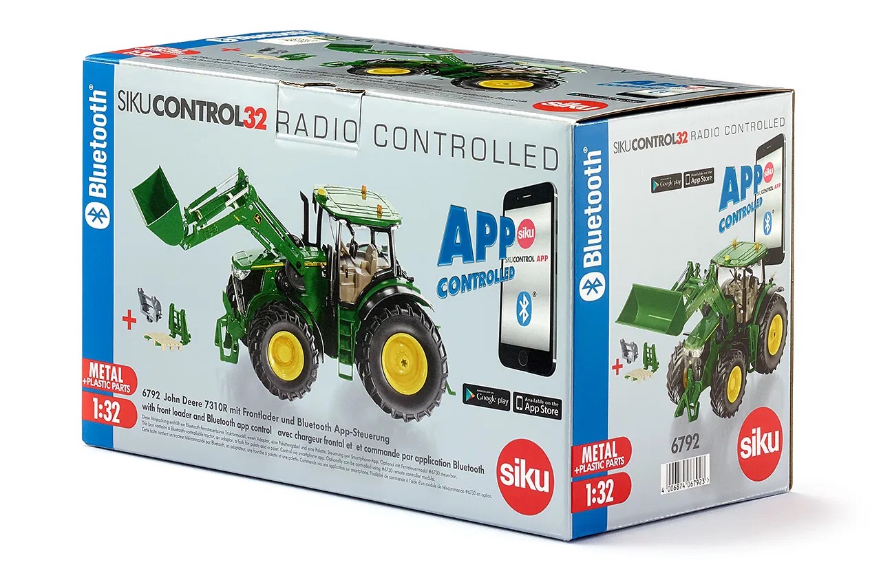 SIKU Control32 John Deere 7310R mit Frontlader und Bluetooth App-Steuerung Modell von Siku 1:32