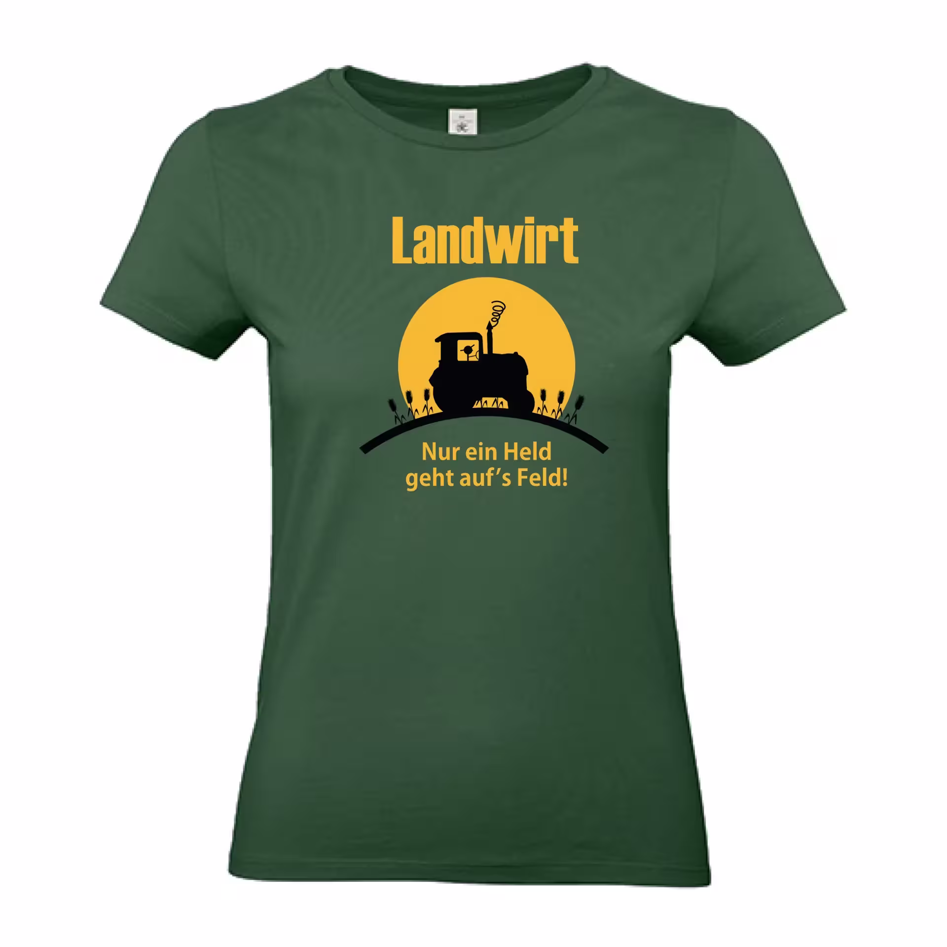 T-Shirt Lady „Landwirt - Nur ein Held geht auf’s Feld“ (grün) eilbote-onlineshop - Agrarfox