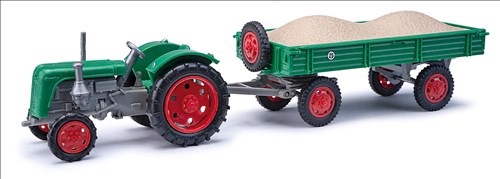 Famulus mit Anhänger und Kiesladung Bj. 1956 Modell von Busch 1:87