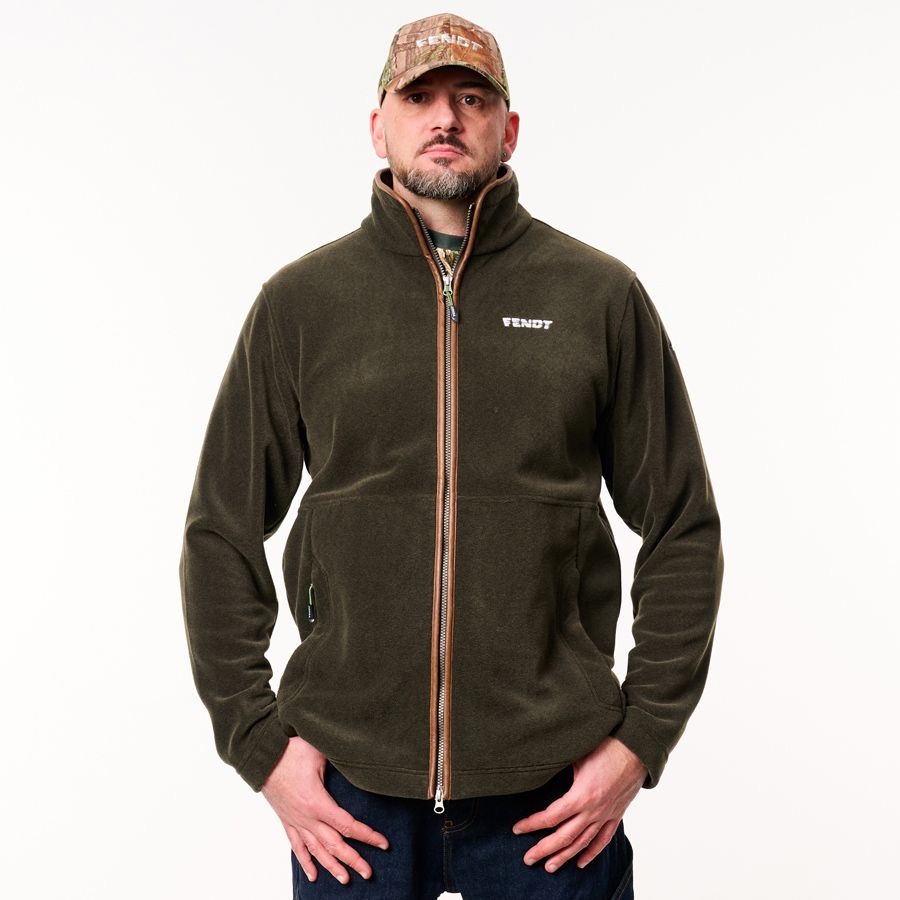 Fendt Herren-Fleecejacke – Loden-Grün