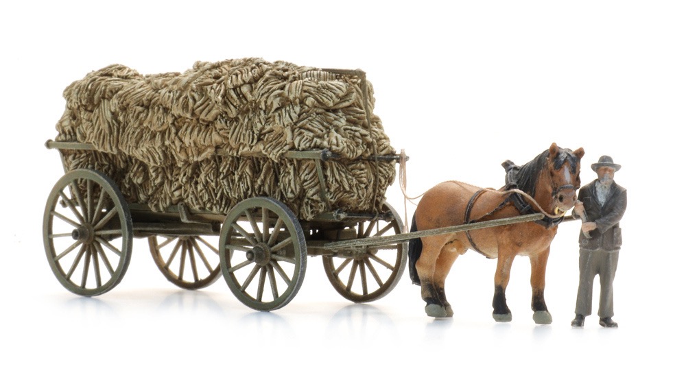 Leiterwagen Heuernte + Figur Modell von Artitec 1:87