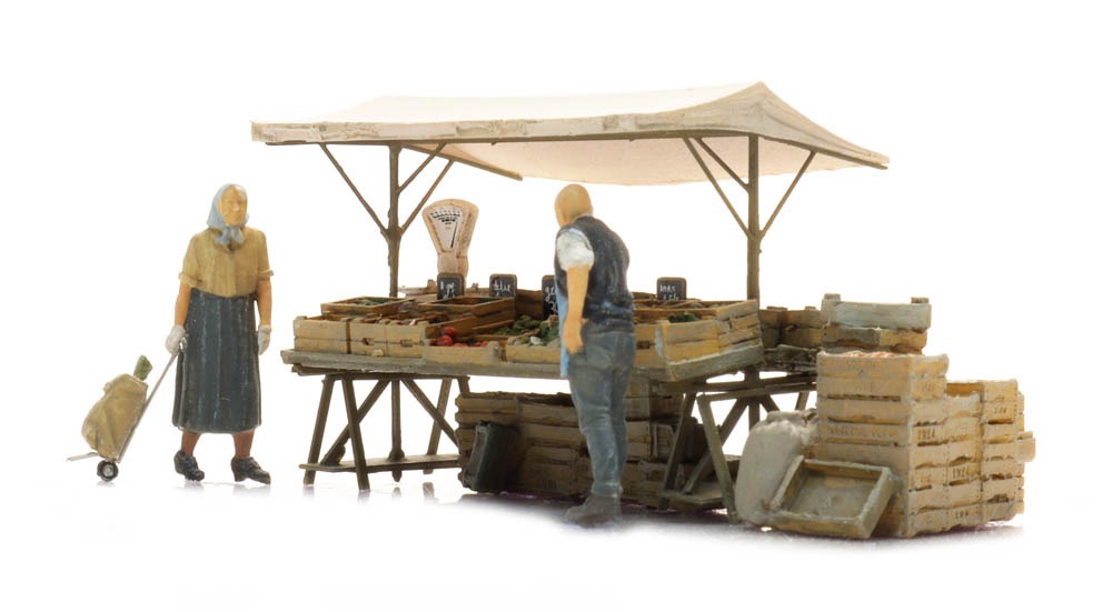 Marktstand mit Gemüse Modell von Artitec 1:87