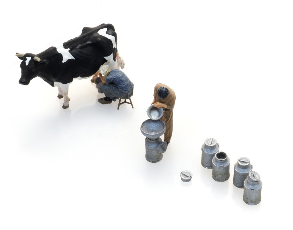 Figurenset Milchbauern mit Kuh Modell von Artitec 1:87