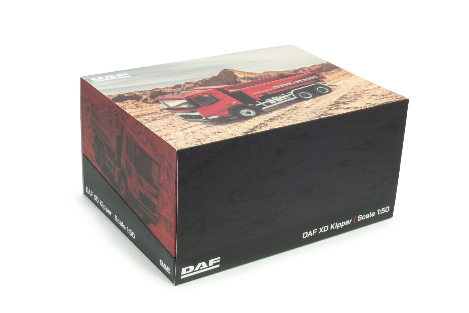 DAF XD Kipper Rouge Flamme rot  Modell von Hop 1:50