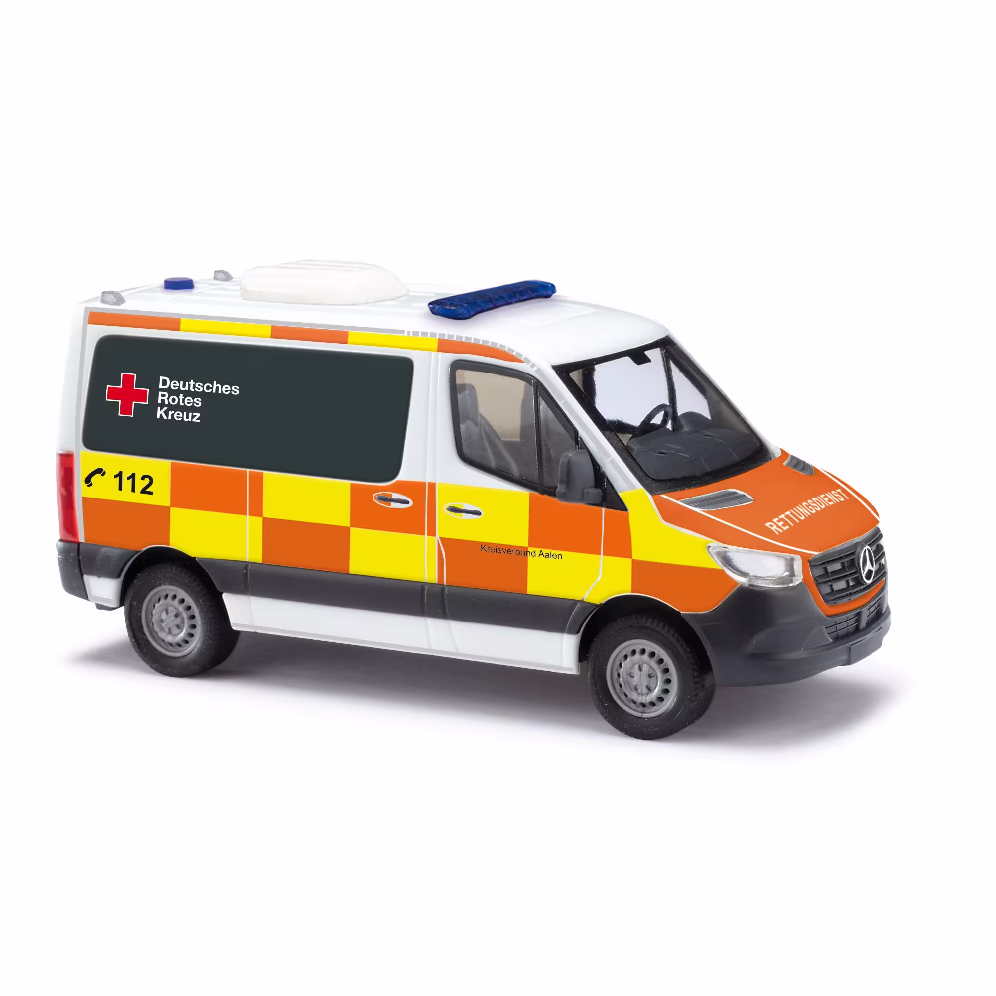 MA76376-1 Artikelname: Mercedes-Benz Sprinter kurzer Radstand Flachdach, DRK Aalen Originalhersteller: Mercedes-Benz Modelltyp: Sprinter von Busch im Maßstab: 1:87 Hersteller-Nr: 53470