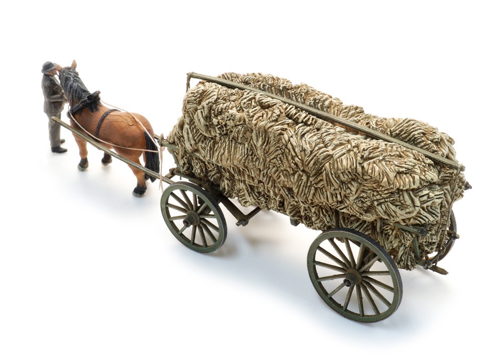Leiterwagen Heuernte + Figur Modell von Artitec 1:87