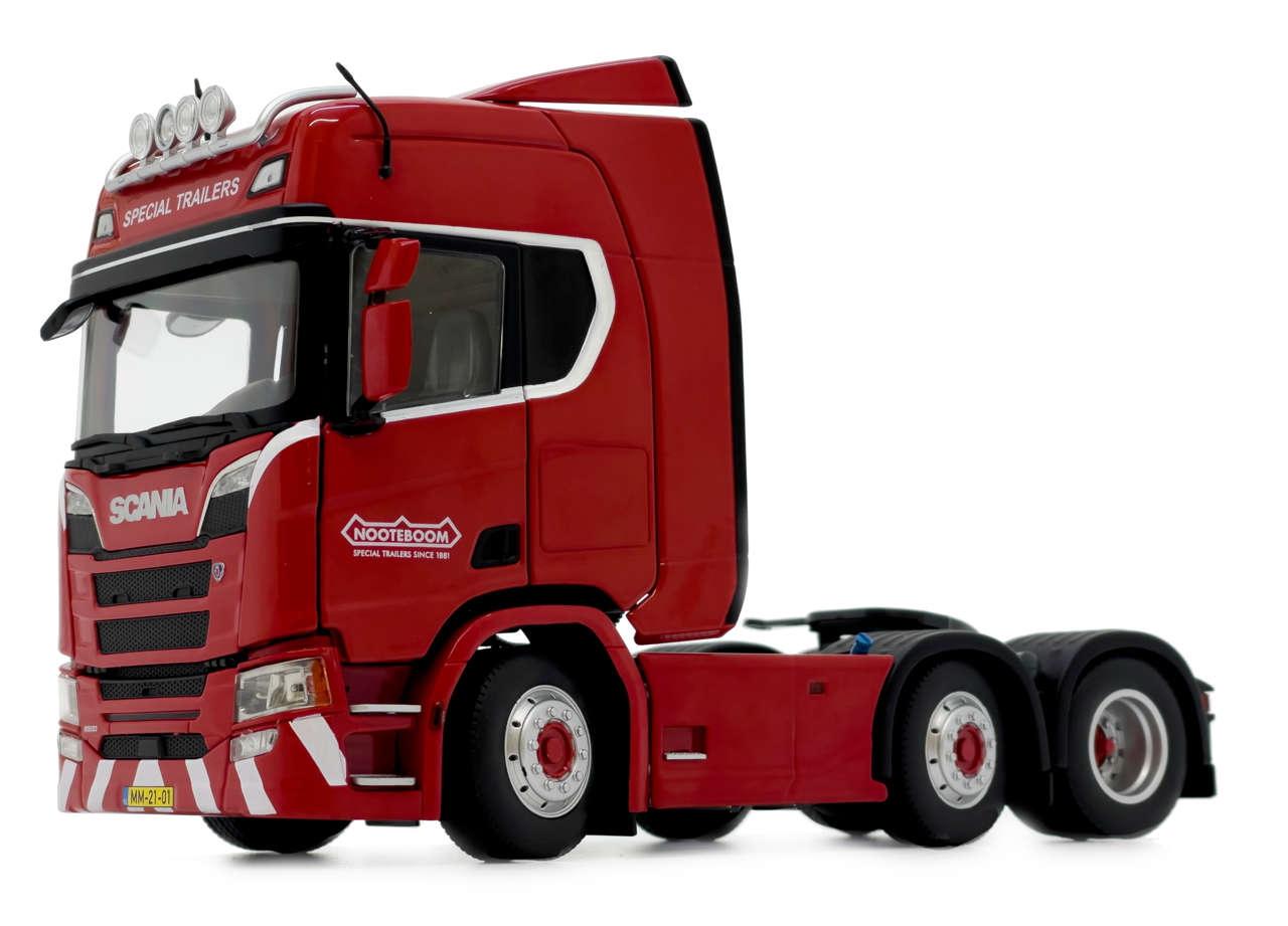 Scania R500 6x2 rot Nooteboom Edition Modell von MarGe Models 1:32