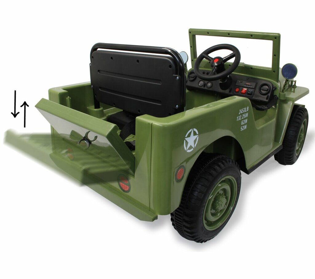 Jeep Willys MB Army 12V Ride-on