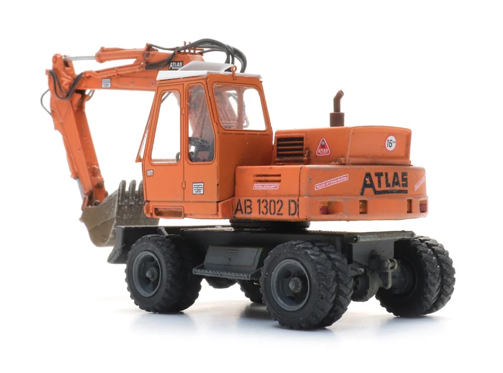 Atlas 1302 Bagger orange Modell von  1:87