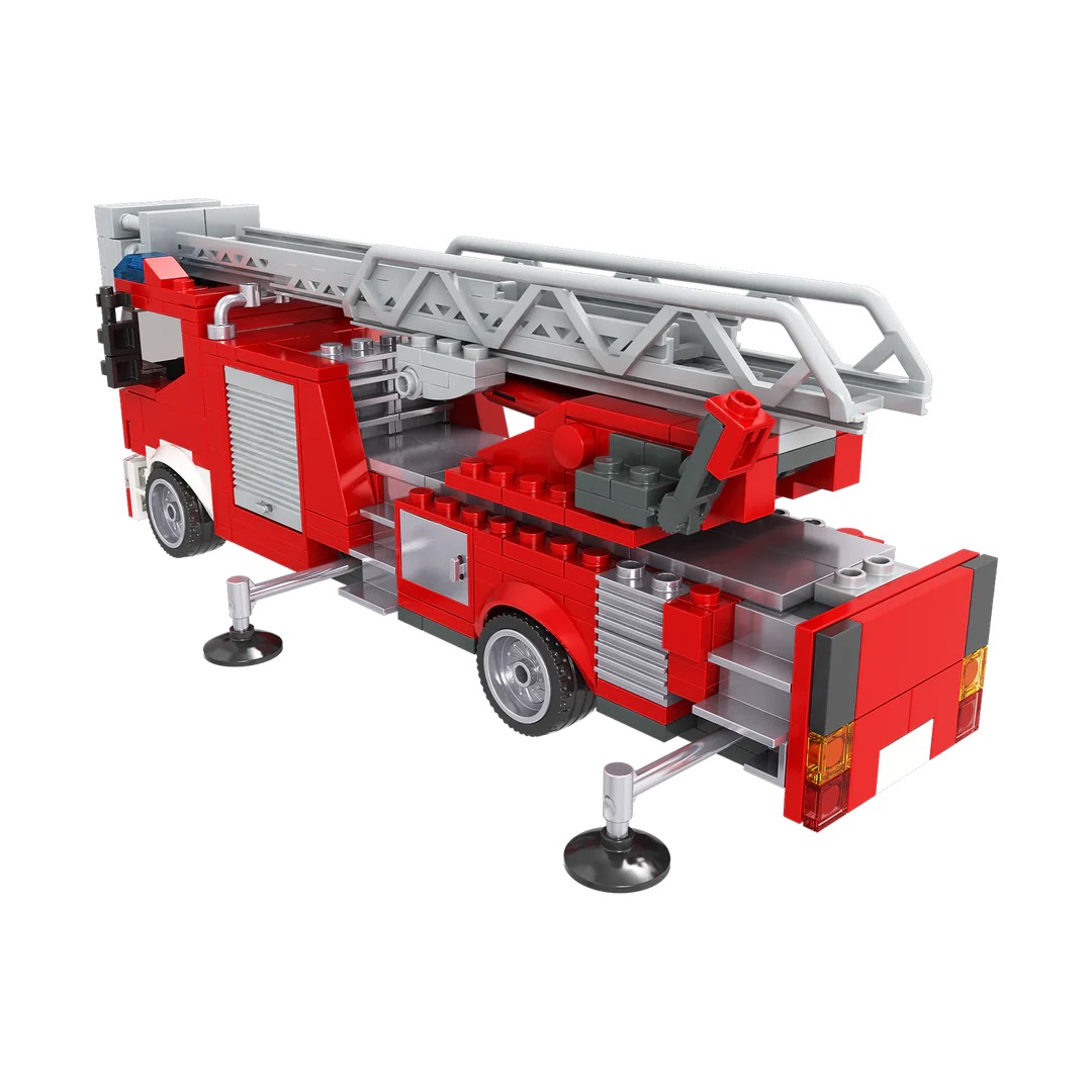 Feuerwehr mit Drehleiter Brixies Plus Klemmbausteine